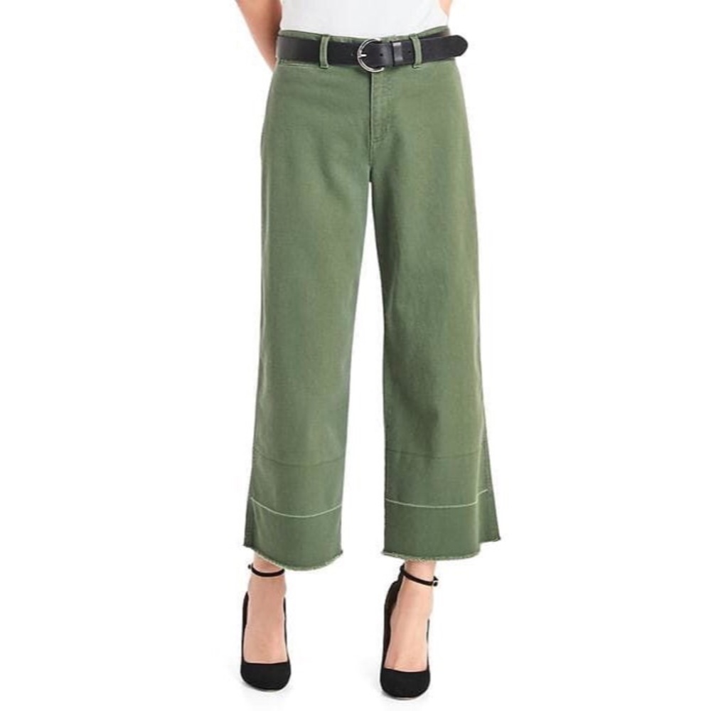 Gap Wide Leg Crop Jean Monterey Cypress Green